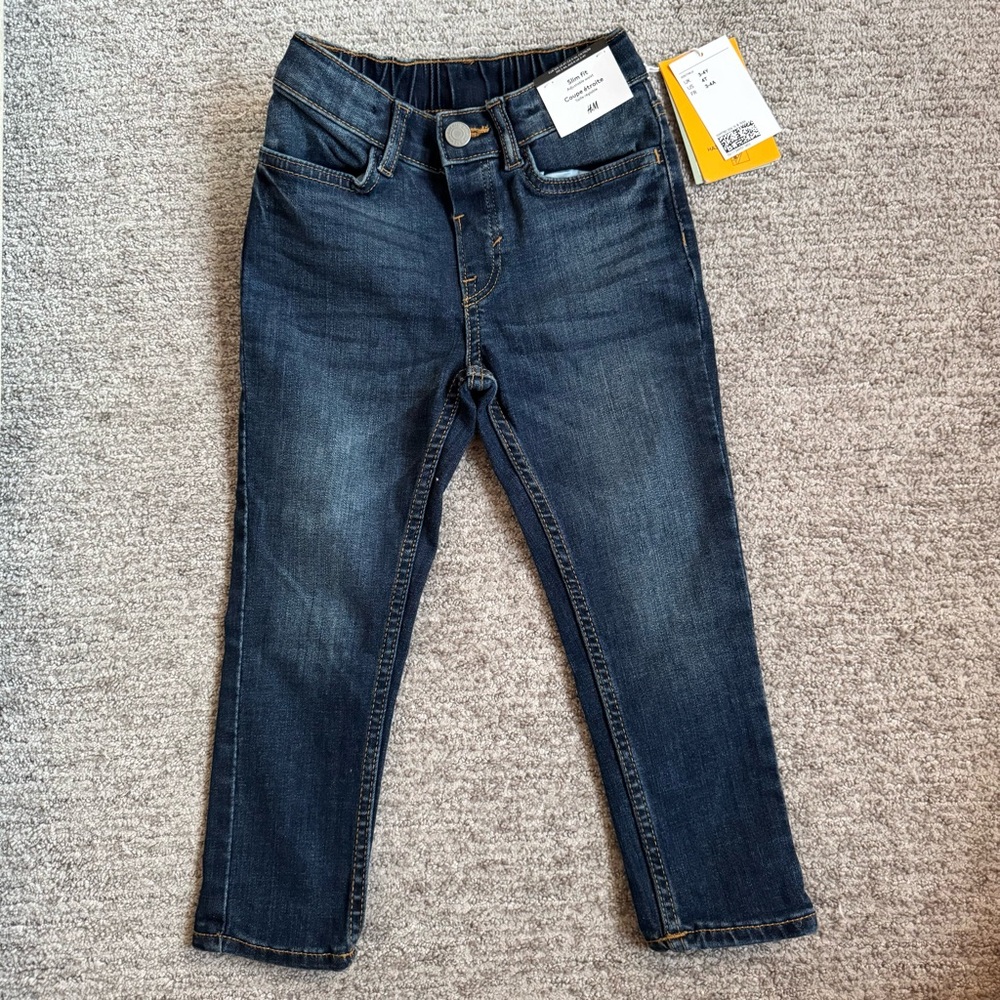 NWT, H&M Dark Blue jeans, size 4T